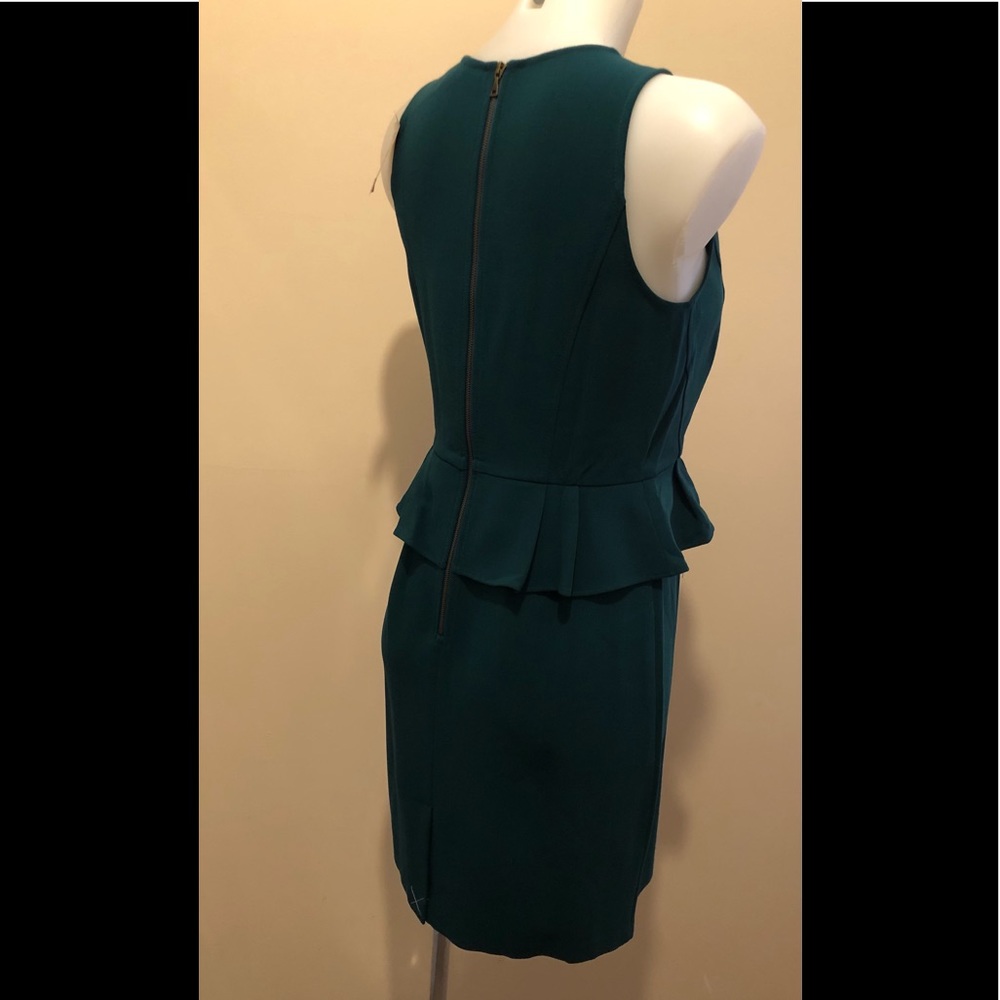 ANN TAYLOR LOFT PEPLUM HUNTER GREEN DRESS👗2P - Picture 11 of 14